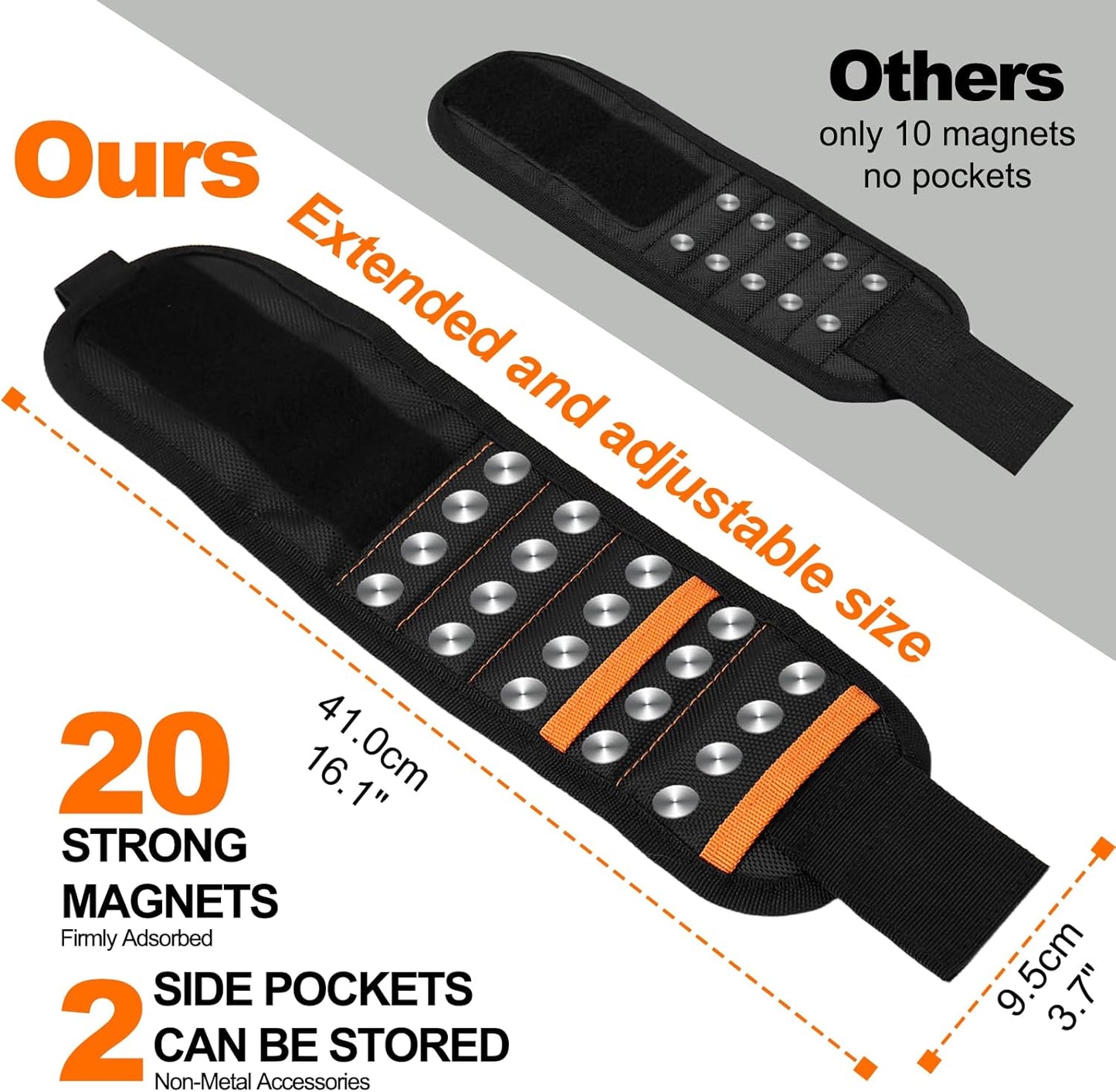 Pulsera magnética herramientas 20 imanes para bricolaje