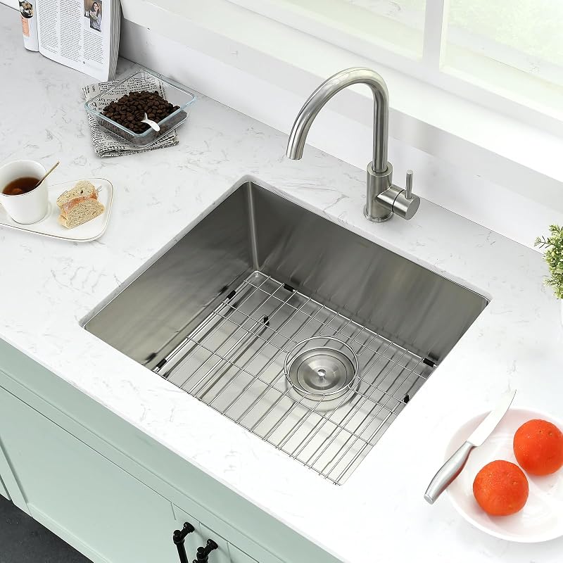 Fregadero cocina bajo encimera 21x18pulg acero inox calibre