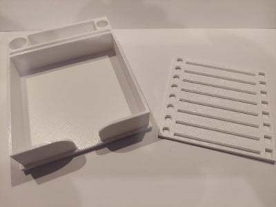 Soporte notas adhesivas con plantilla blanco