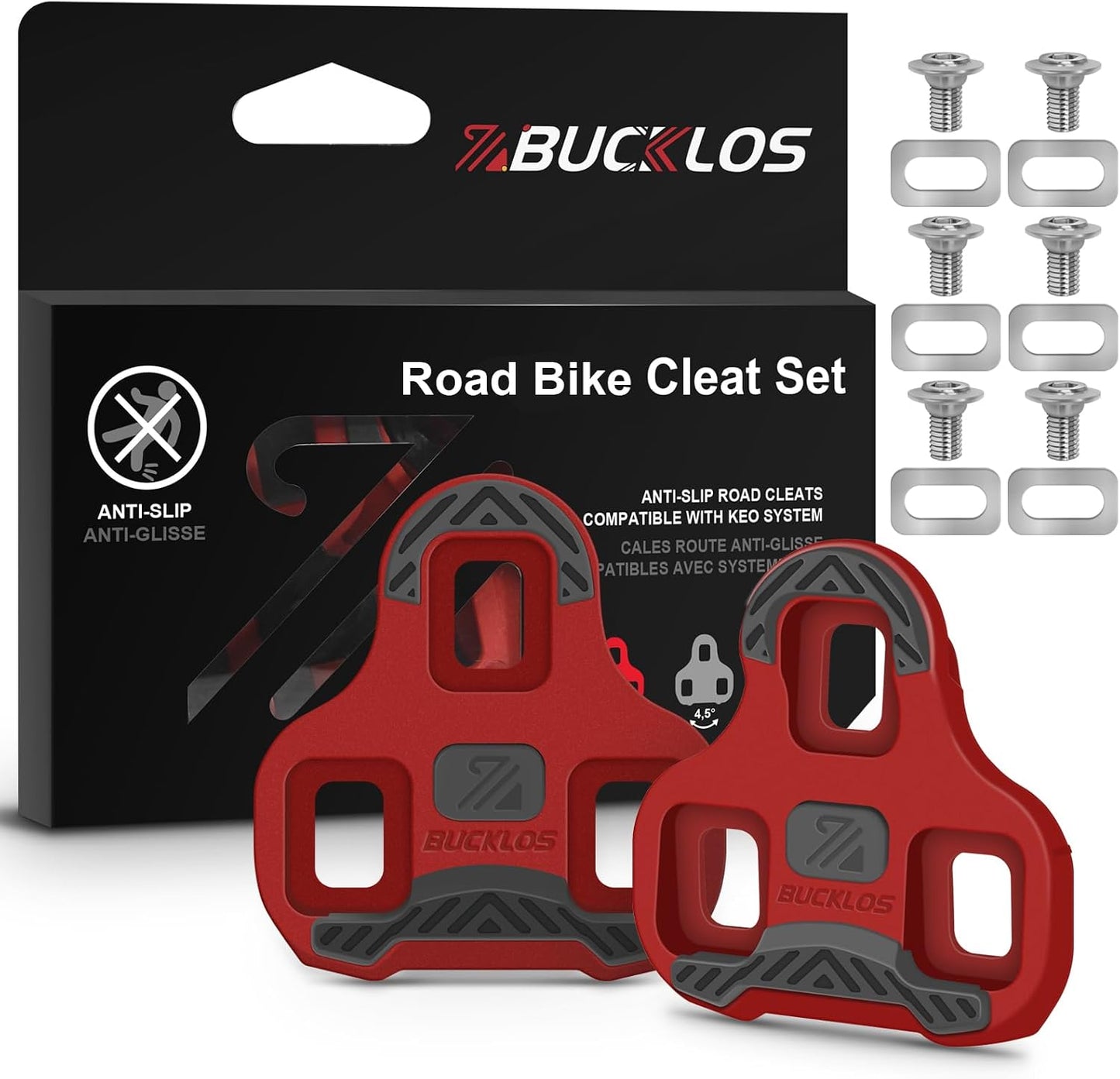 Pedales bicicleta carretera clip nailon carbono 9/16"
