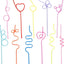 12 Pzas Popotes Reutilizables Coloridas para Fiesta