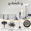 Candelabro negro mate 8 luces para comedor y cocina