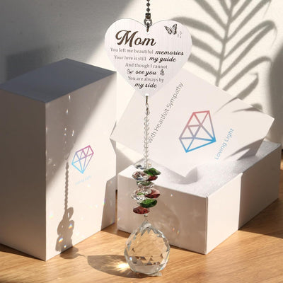 Atrapasoles cristal conmemorativo mamá en el cielo