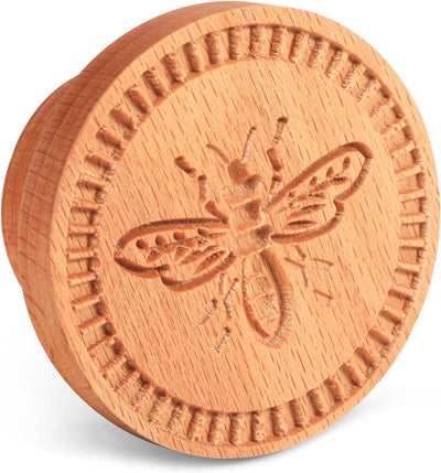 Sello madera molde galletas 3D abeja 2.5pulg