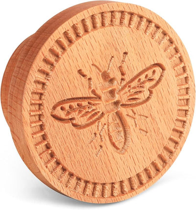 Sello madera molde galletas 3D abeja 2.5pulg