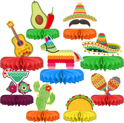Centro mesa panal temática mexicana cinco de mayo fiestas tacos