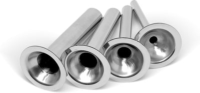 Tubos relleno salchichas acero inox set 4