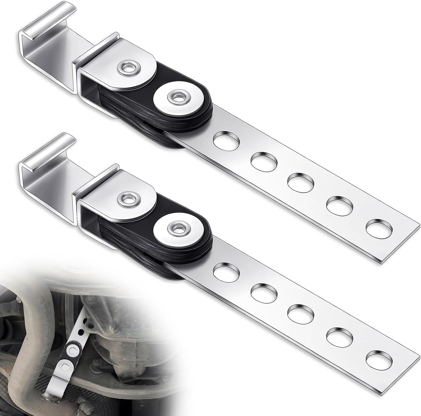 Soporte silenciador tubo escape universal giratorio flexible