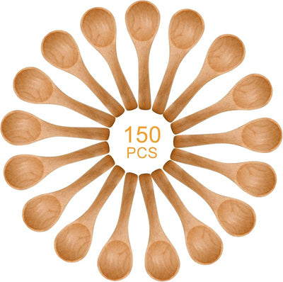 150 Cucharas Madera para Condimentos Azúcar Café Té