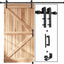 Kit herrajes manija riel puerta corrediza 8ft polea recta