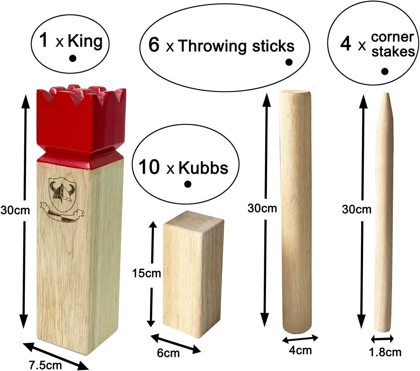 Set Kubb de madera con bolsa transporte