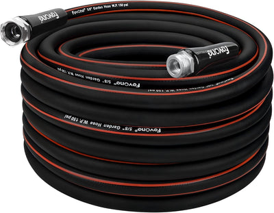 Manguera jardín 100ft 5/8pulg flexibilidad clima negro