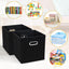 Set 4 Cubos Tela Negra 11x11x11" Plegables