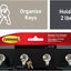 Riel decorativo llaves 8x1.5" 4 ganchos negro/plata