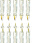 Candelabro prisma cristal K9 6pulg forma lanza con conectores latón