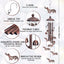 Campanillas viento perro dachshund metal regalo cumpleaños