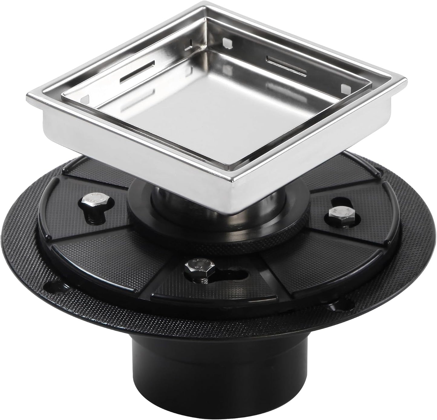 Desagüe ducha cuadrado 4pulg níquel cepillado acero inox 304