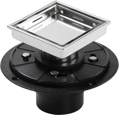 Desagüe ducha cuadrado 4pulg níquel cepillado acero inox 304