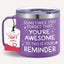 Taza 14oz aislada con tapa y pajita para mujer inspiradora