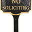 Placa metal fundido letrero no solicitar para negocios