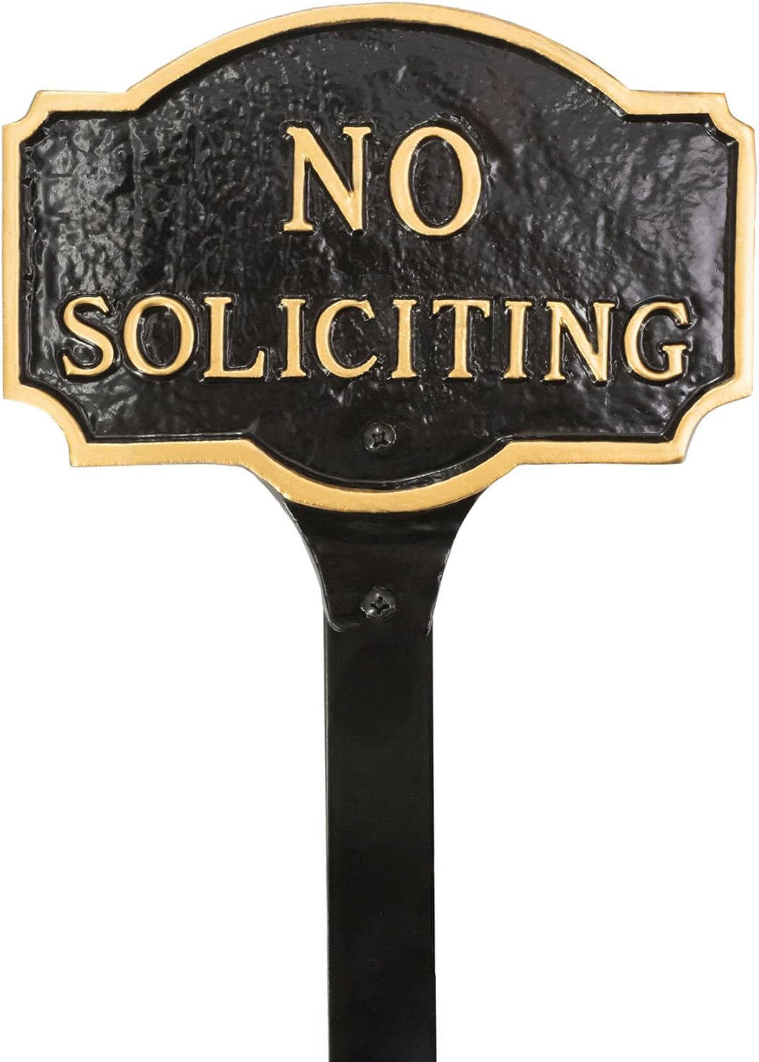 Placa metal fundido letrero no solicitar para negocios