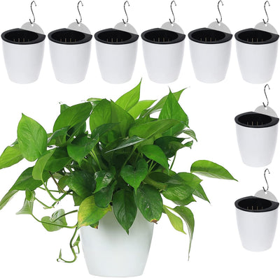 8 Macetas Plástico 5" para Colgar Violeta