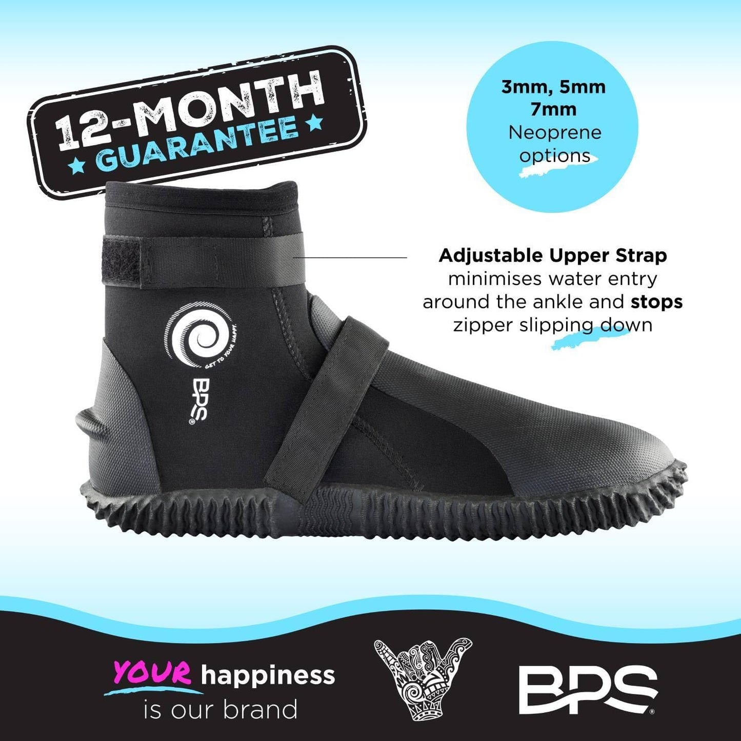 Botas buceo neopreno suela antiderrap 3-7mm