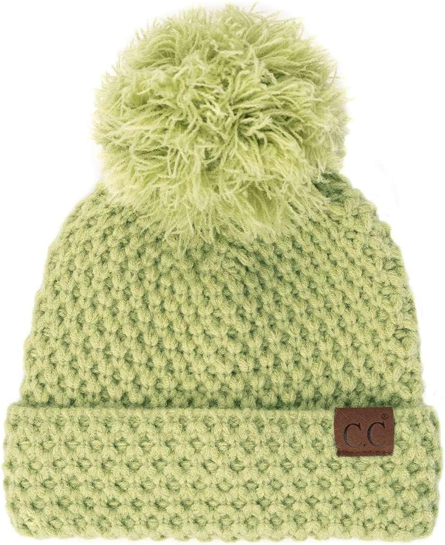 Gorro unisex punto suave cálido con pompón