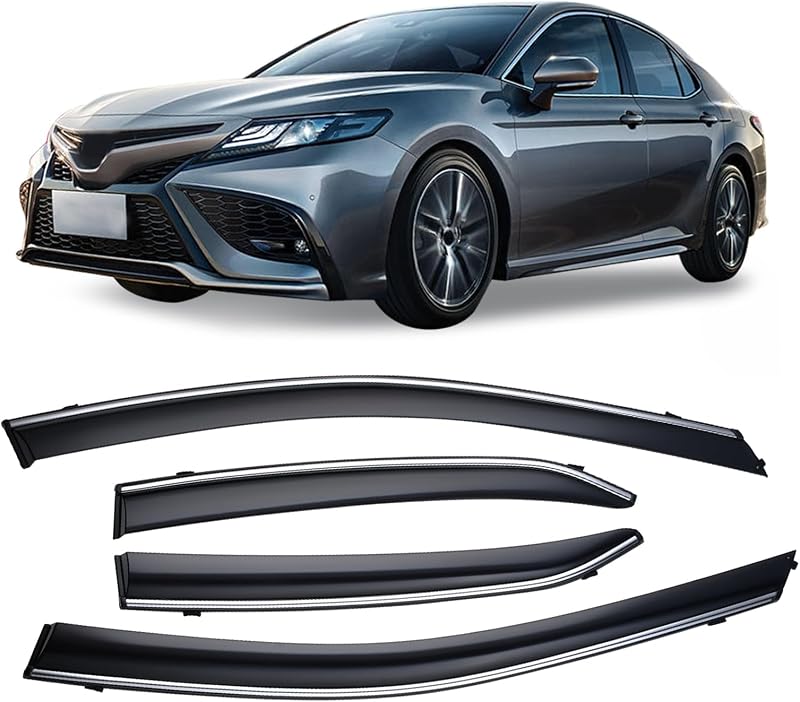 Tinte humo adhesivo viseras cromadas para Toyota Camry 18-23