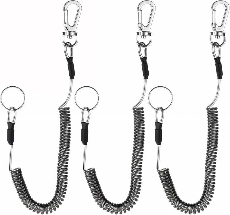 3 Cordones Pesca Alta Resistencia Retráctil Con Mosquetón