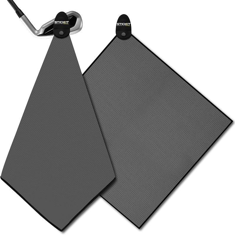 Toalla magnética golf microfibra gris con imán industrial