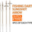 16 Uds Dardos Pesca Slingshot Acero Plateado Adultos