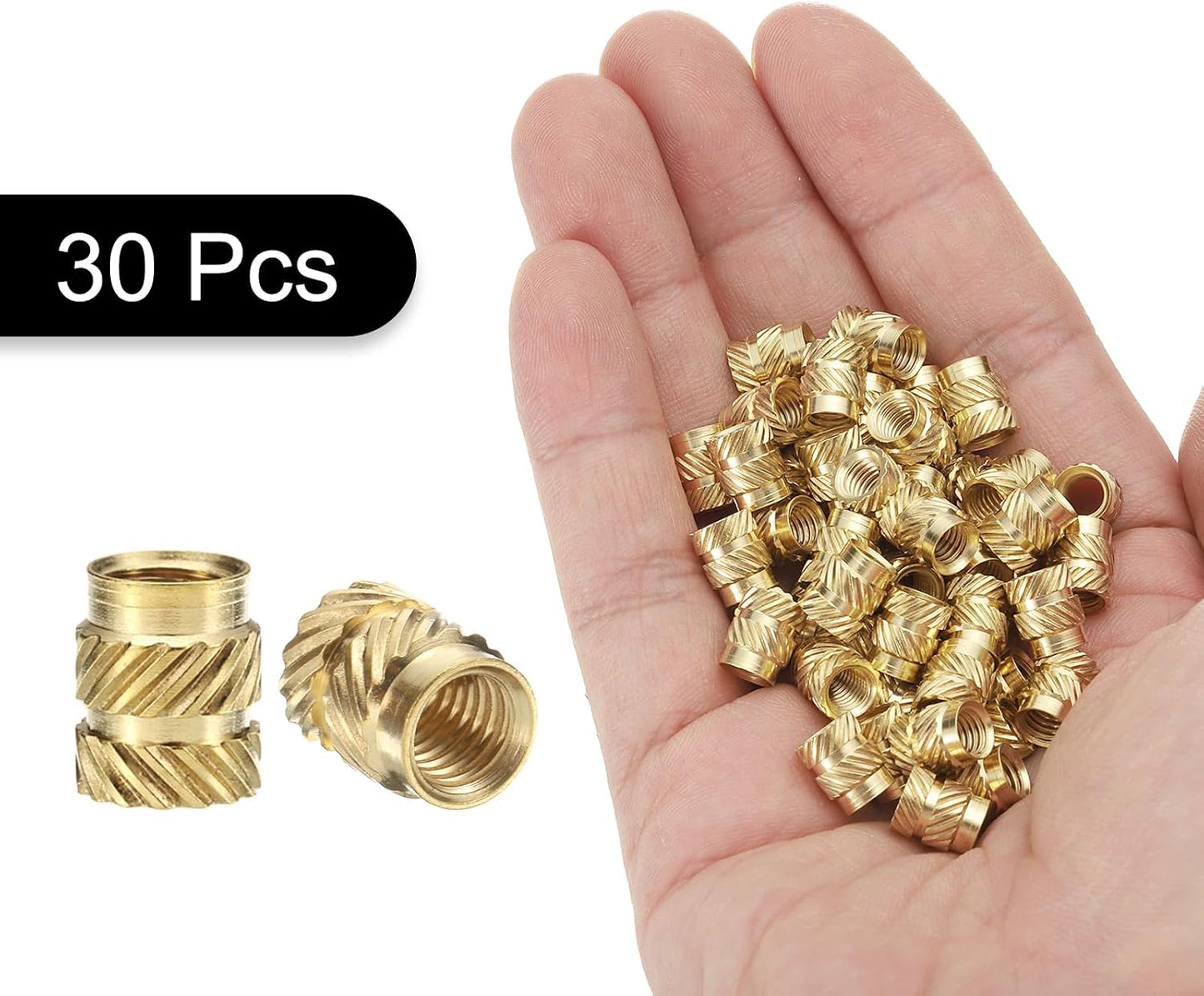 30 Pzas Inserciones M5 Latón para Impresión 3D