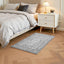 Alfombra puerta gris estilo bohemio antideslizante 2x3pulg