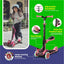 Scooter 3 ruedas niños asiento plegable manubrio ajustable