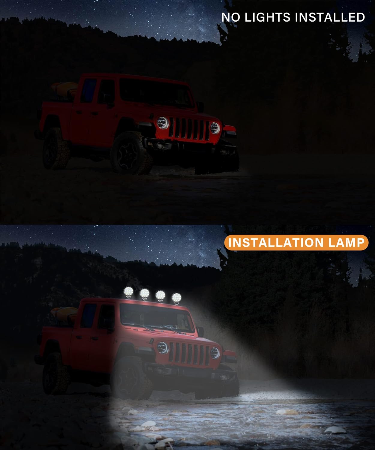 2 Pzas Luces LED Redondas 4.5pulg Todo Terreno 42W