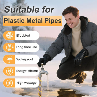 Cable térmico tubo 100pies proteccion tuberias metal