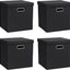 Caja plegable lino con tapa para almacenar en armario