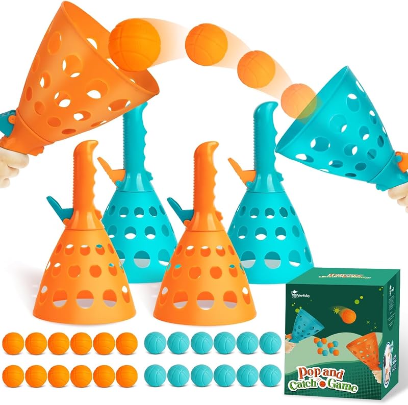 Juego pelota pop and catch 24 pelotas 4 cestas para niños