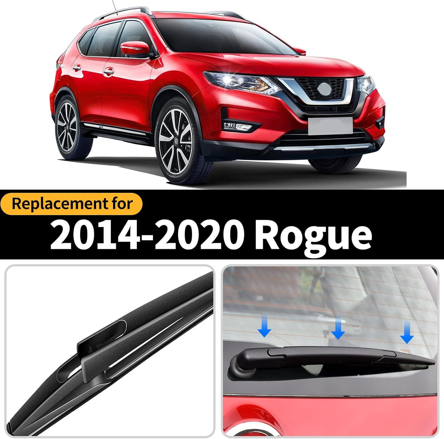 Conjunto limpiaparabrisas trasero para Nissan Rogue 14-20