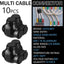 10 Conectores Cable 2-6 AWG Entrada Única 2 Puertos