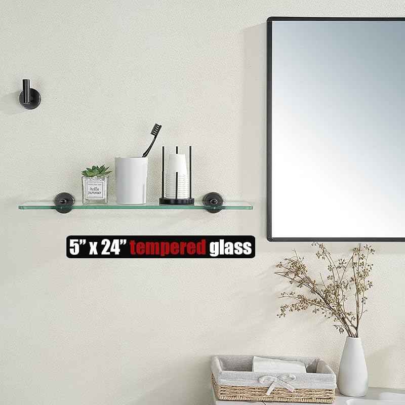 Estante vidrio baño 24x5" acero inox ORB
