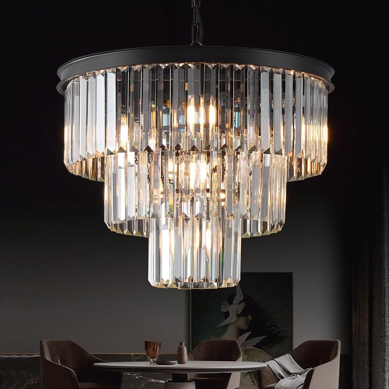 Candelabro cristal K9 20" 7 luces sala comedor