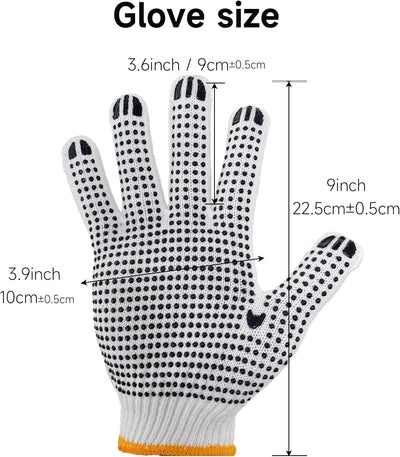 12 Pzas Guantes Trabajo Respirables Antiderrap
