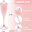 12 Vasos Champán Plástico Rosa 5.4oz para Fiesta Boda
