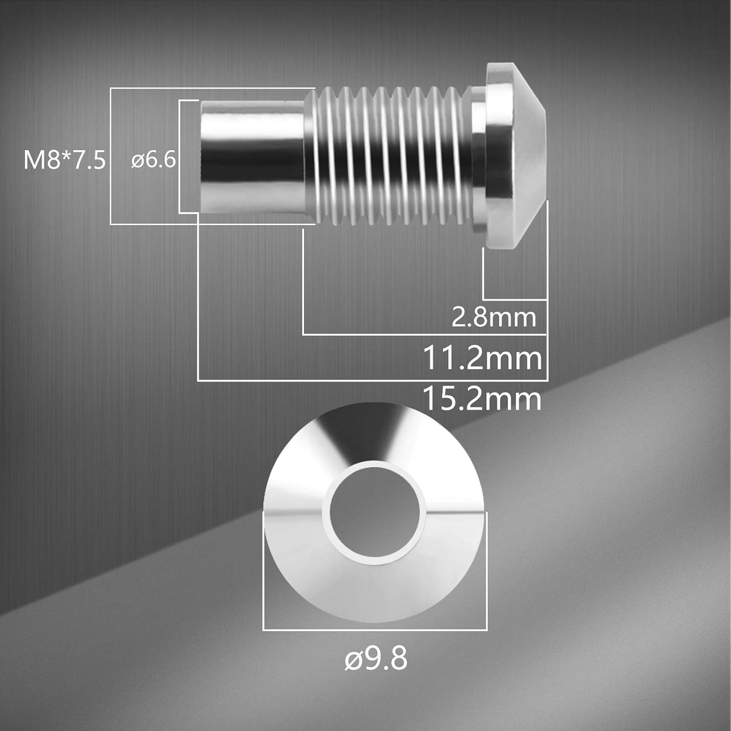 20 Pzas Holder LED Bisel Redondo Cobre Cromo