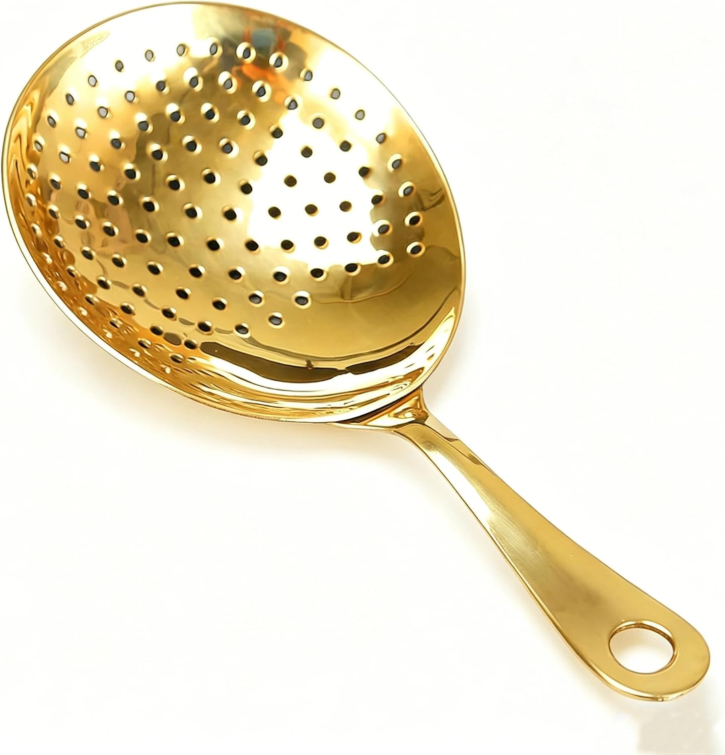Colador acero inox 304 cuchara cóctel dorado