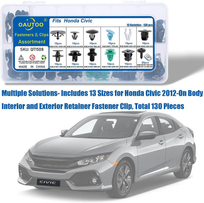 130 Pzas Retenedores para Honda Civic 2012-On