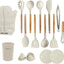 Set 17 Pzas Utensilios Silicona Antiadherente Sin BPA