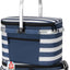 Cesta picnic aislada plegable con cestas extraíbles azul blanco